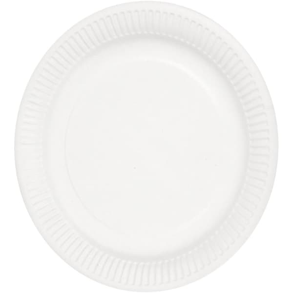Vita papptallrikar - dia. 23 cm - 100 st