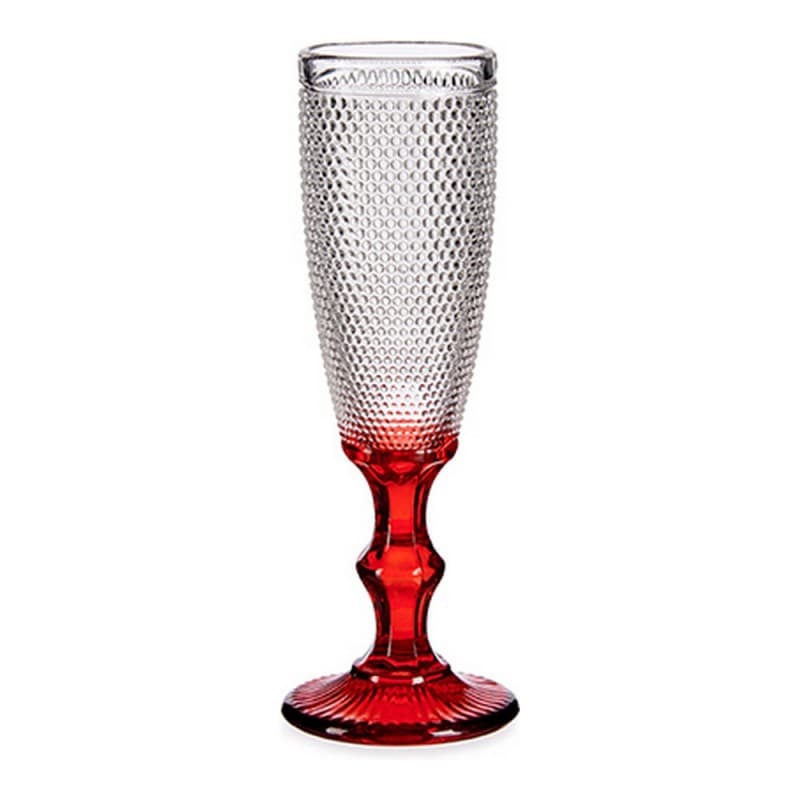 Champagneglas Poäng Röd Glas (18 cl) (1 uds)