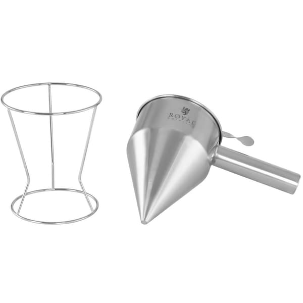 Dispenser til flødesaucer, rustfrit stål, dyse dia. 8 mm 1,2 l