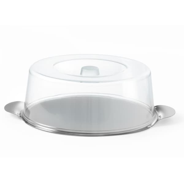 Rostfri bricka med transparent lock, rund diameter. 300 mm - Hendi 980101