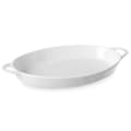 Miniatyrbillede 1 af 2: Ovalt bradefad med hanke 270x180x40mm hvidt porcelæn - Hendi 784020
