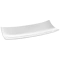 Miniatyrbillede 1 af 2: Dekorativ rektangulær fadbakke BARKA 218x105mm hvid porcelæn - Hendi 785546