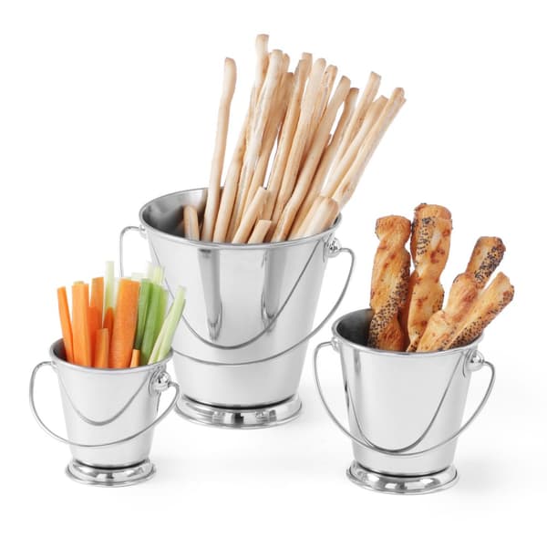 Minispand med håndtag til snacks lavet af rustfrit stål, diameter. 125 mm - Hendi 426371