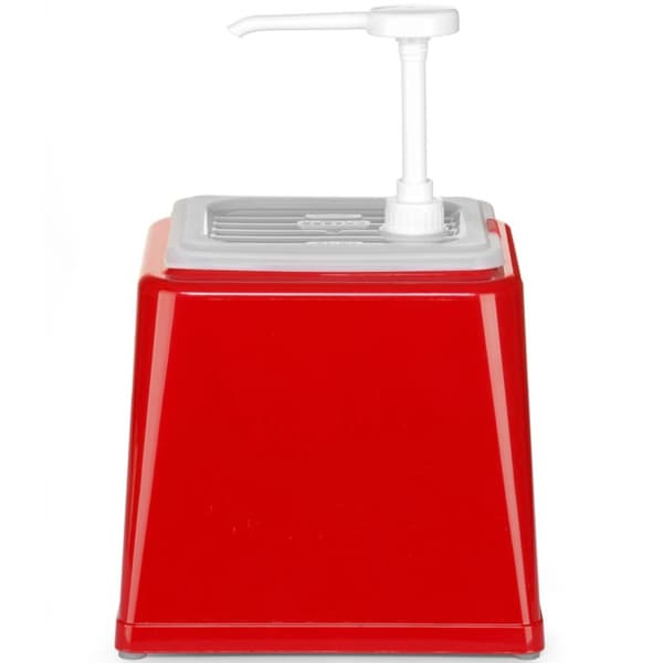 Ketchupsåsdispenser med pump 2,5 l röd - Hendi 203521