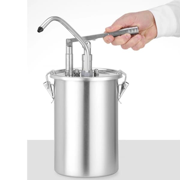 Såsbehållare med dispenser STÅL 4,5 l - Hendi 558102