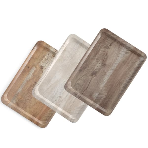 Serveringsbakke lamineret lyst træ 430 x 330 mm - Hendi 508862