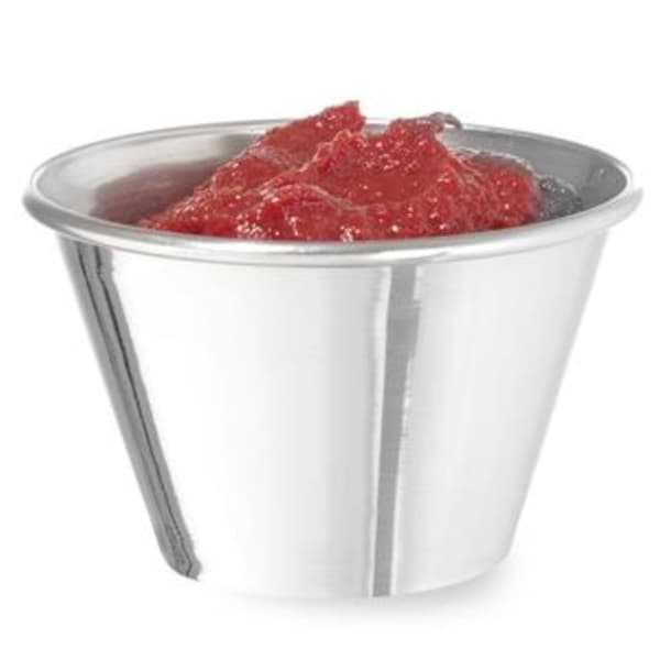 Ramekin skål, fad til saucer og dips, rustfrit stål, diameter. 73 mm 12 stk 115 ml - Hendi 400036