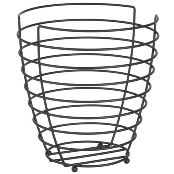 Kurv, trådfrugtskål, sort med mat belægning, diameter. 230 mm - Hendi 427187