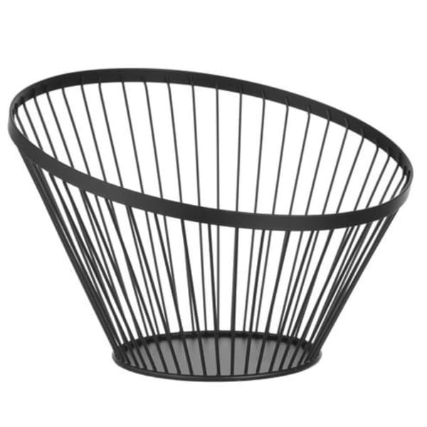 Kurv, trådfrugtskål, sort med mat belægning, diameter. 300 mm - Hendi 427071