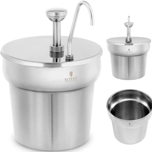Ketchup sauce dispenser med pumpe, stål, 6,6 l
