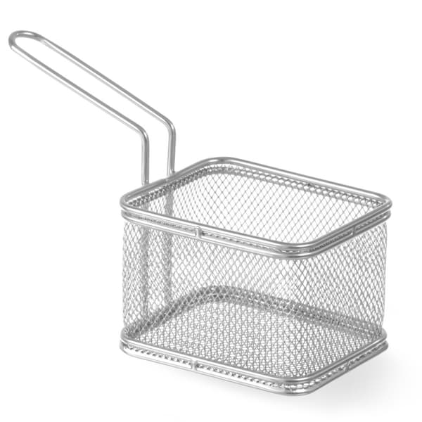 Minikurv til stegte snacks, rustfrit stål 100x80x75mm - Hendi 426425