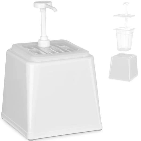 Majonnässåsdispenser med pump 2,5 l vit - Hendi 203545