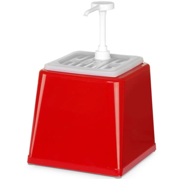 Ketchupsåsdispenser med pump 2,5 l röd - Hendi 203521