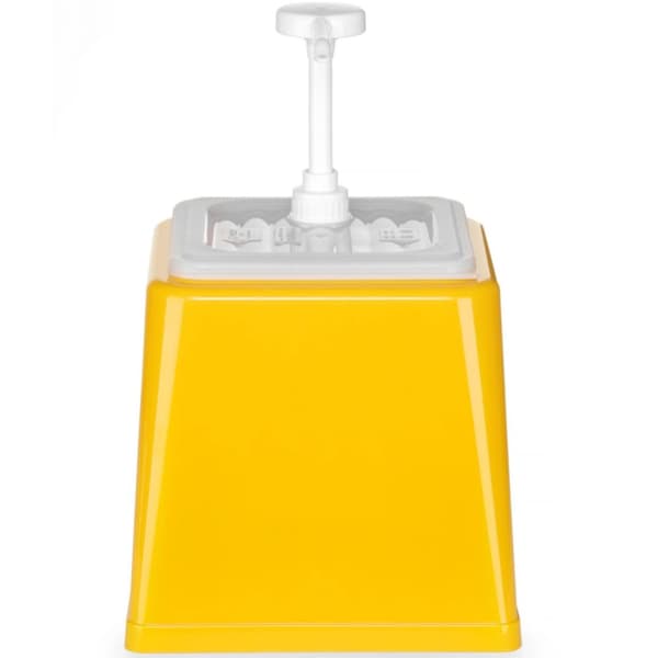 Sinappikastike-annostelija pumpulla 2,5l keltainen - Hendi 203538