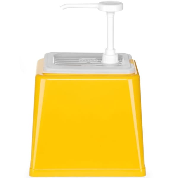 Sinappikastike-annostelija pumpulla 2,5l keltainen - Hendi 203538