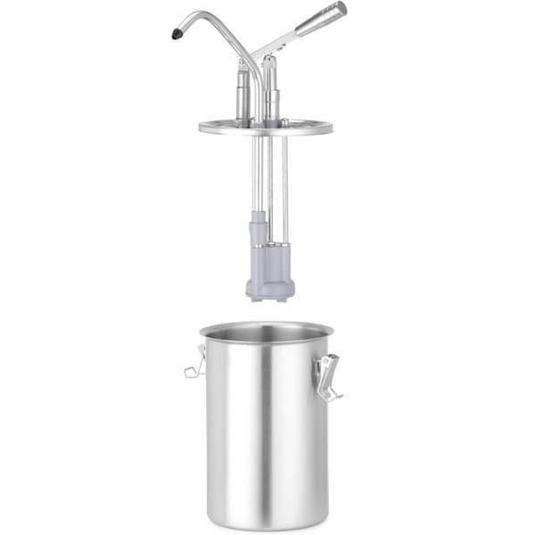 Saucebeholder med dispenser STÅL 4,5 l - Hendi 558102