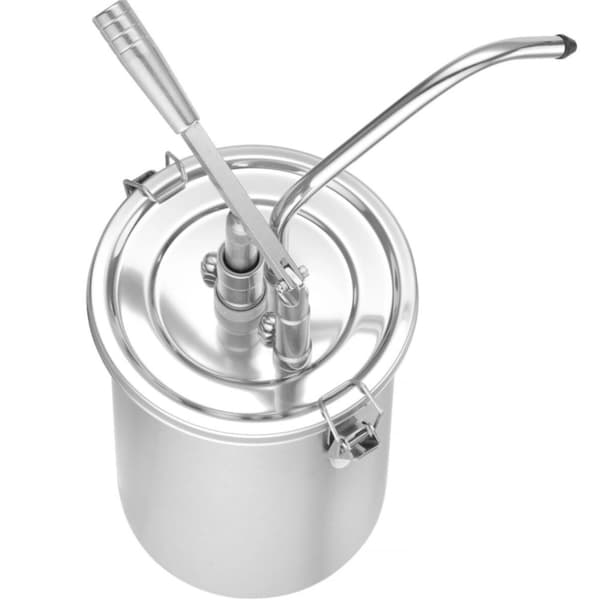 Saucebeholder med dispenser STÅL 4,5 l - Hendi 558102