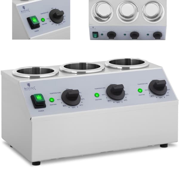 Flaskvärmare för varma såser 3x 1L 40-90C 550W