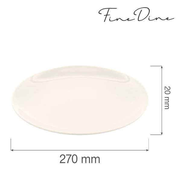 Tallrik utan kant Crema 270 mm (6 st)