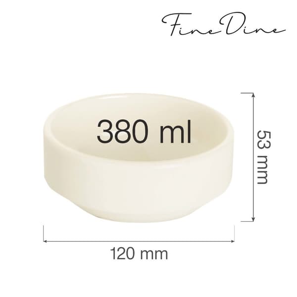 Staplingsbar skål Crema 380 ml, 120 mm (6 st)