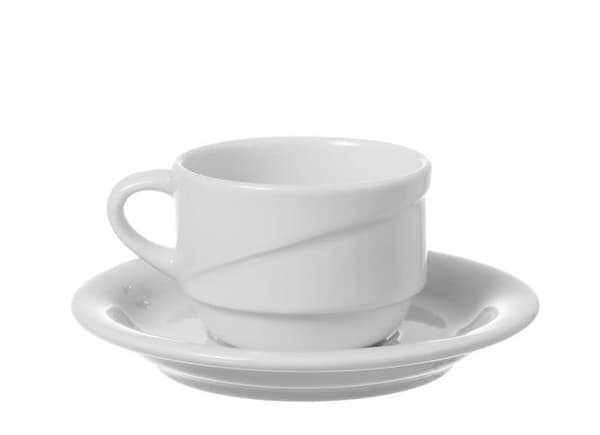 Staplingsbar kopp med fat Gourmet 90 ml (4 st)