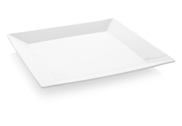 Fyrkantig platt tallrik Bianco 210 mm (4 st)