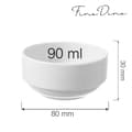 Miniatyrbild 2 av 2: Staplingsbar skål Bianco 90 ml, 80 mm (6 st)