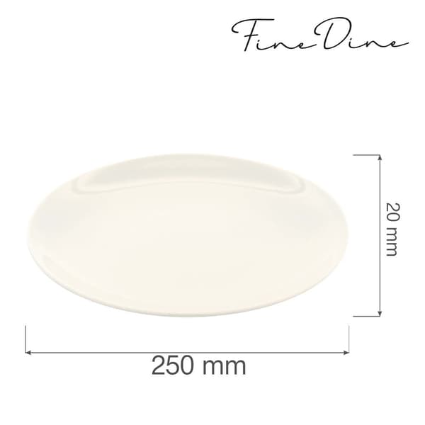 Plade uden fælg Crema 250 mm (6 stk)