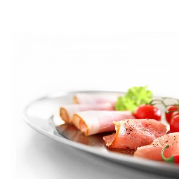 Stålfat för kött och pålägg, oval, längd 19 cm - Hendi 404003