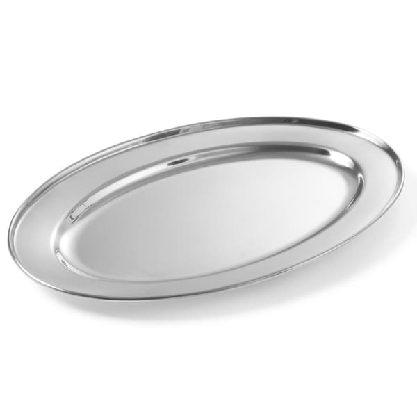 Stålfat för kött och pålägg, oval, längd 19 cm - Hendi 404003