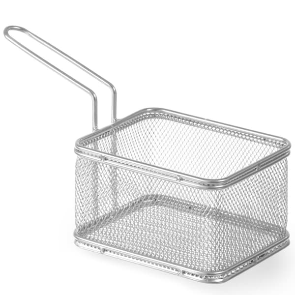 Minikurv til stegte snacks, rustfrit stål 125x100x85mm - Hendi 426432