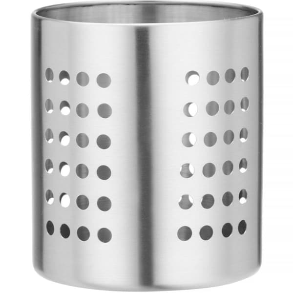 Perforerad bestickbehållare, STÅL diameter. 110 x 130 mm