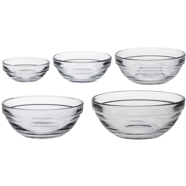 GIGOGNE transparent salladsskål 310 ml - set om 6