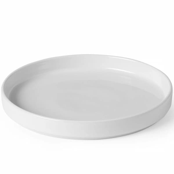 OSLO plade med høj kant, hvid 200 x 25 mm - sæt med 6 stk.