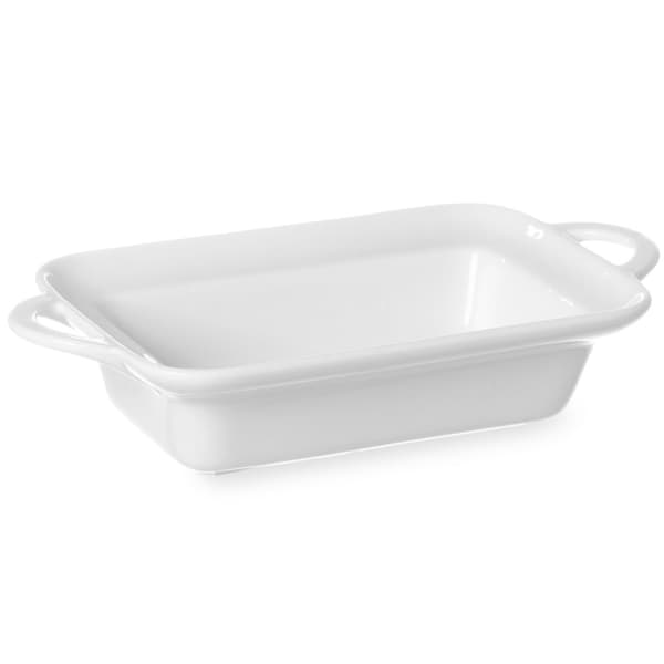 Rektangulär ugnsform med handtag 190x120x50mm vitt porslin - Hendi 784112