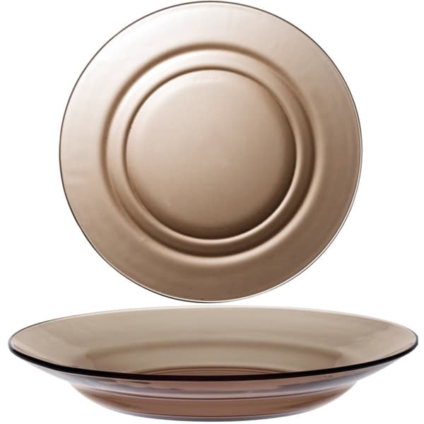Duralex LYS SEPIA dyb tallerken brun 230 x 35 mm - sæt med 6 stk.