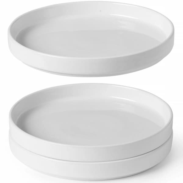 OSLO plade med høj kant, hvid 280 x 28 mm - sæt med 6 stk.