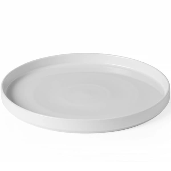 OSLO levy korkealla reunalla, valkoinen 280 x 28 mm - sarja 6 kpl.
