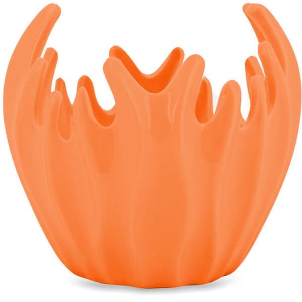 Orange dekorativ skål i form af koral