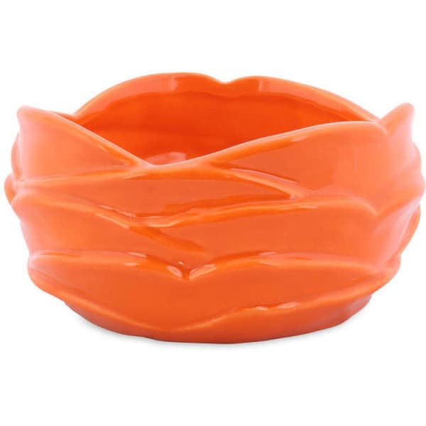 Rund orange koralskål