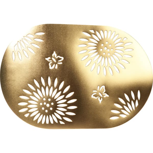 Bordsunderlägg, Bordsmatta, Tallrik Servett, Guld, oval