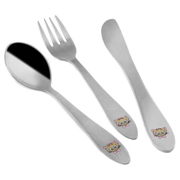 Børnebestik baby ske gaffel kniv sæt bestik sæt 3 stk
