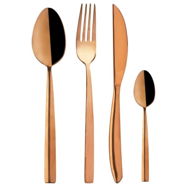 LUKSUS RUSTFRI KOBBER BESTIK, 24 STK