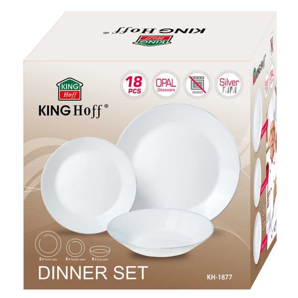 OPAL MIDDAGSSET TIL 6 PERSONER 18 STK KINGHOFF KH-1877