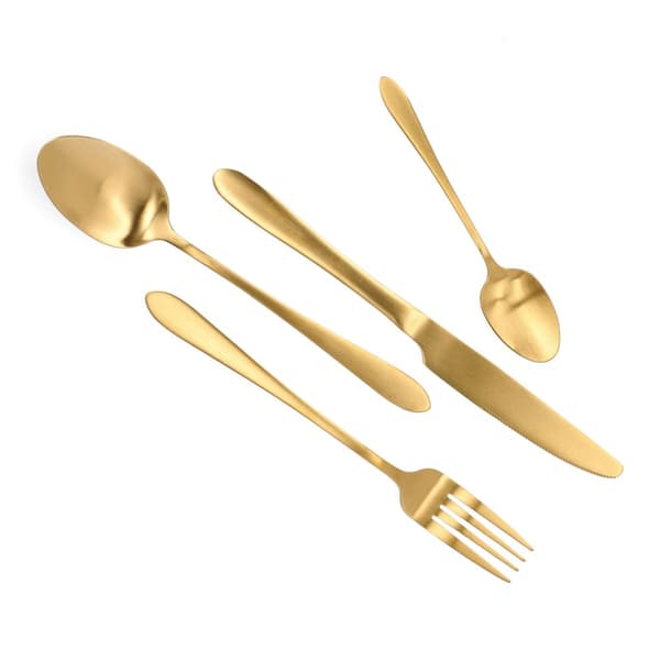 Bestiksæt | ABEL | mat guld | 16 stk. | 985151