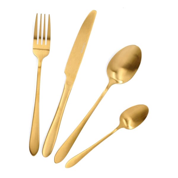Bestiksæt | ABEL | mat guld | 16 stk. | 985151