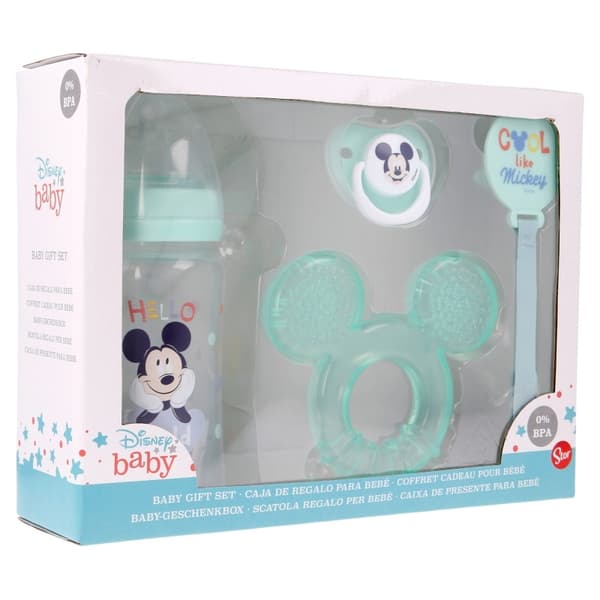MussePigg-Babyset(flaskamednippel240ml,anatomisknapp,bitring,bitringhållare)(Cool)