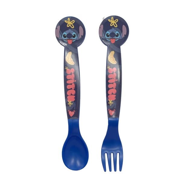 DisneyStitch-SetofplasticcutleryfromthePalmscollection(spoonandfork)