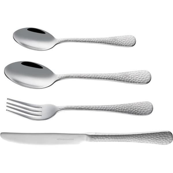 Bestickset - ARTHUR MARTIN - AM4463 - 24 delar - Rostfritt stål - Hamrad finish