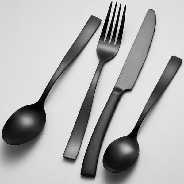 Bestickset - ARTHUR MARTIN - AM5136 - 24 delar - Rostfritt stål - Svart finish